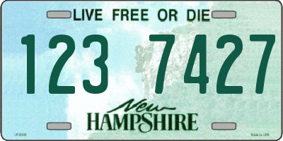 NH license plate 1237427