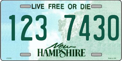 NH license plate 1237430