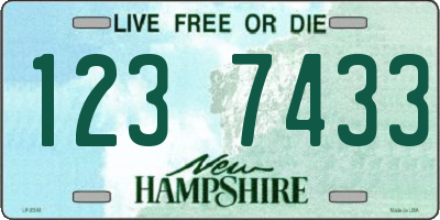 NH license plate 1237433