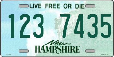 NH license plate 1237435