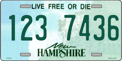 NH license plate 1237436