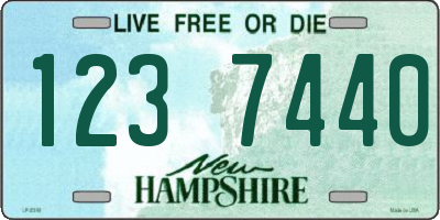 NH license plate 1237440