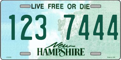 NH license plate 1237444