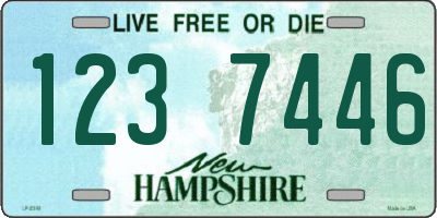 NH license plate 1237446