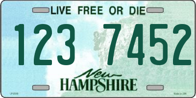NH license plate 1237452