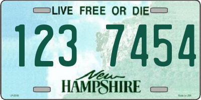 NH license plate 1237454