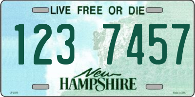 NH license plate 1237457