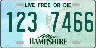 NH license plate 1237466