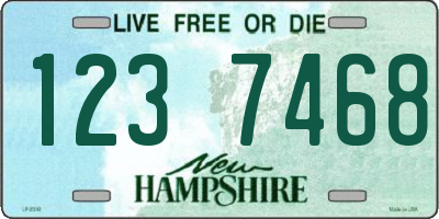 NH license plate 1237468