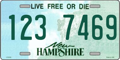 NH license plate 1237469