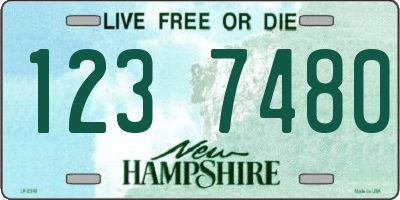 NH license plate 1237480