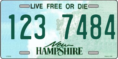 NH license plate 1237484