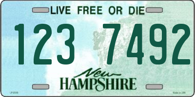 NH license plate 1237492