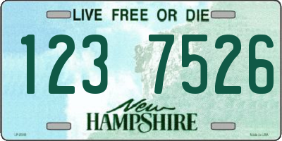 NH license plate 1237526