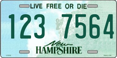 NH license plate 1237564