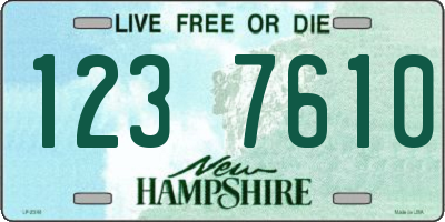 NH license plate 1237610