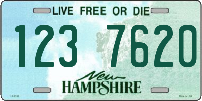 NH license plate 1237620