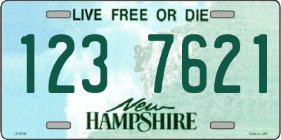 NH license plate 1237621