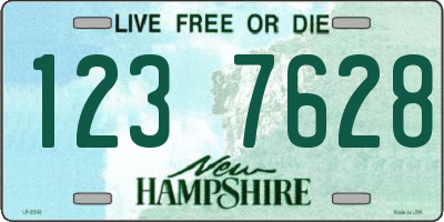 NH license plate 1237628