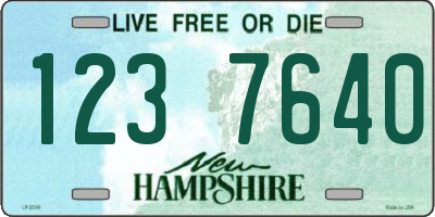 NH license plate 1237640