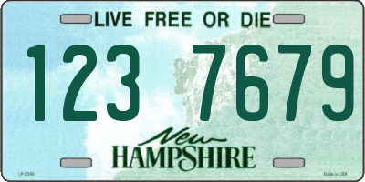 NH license plate 1237679
