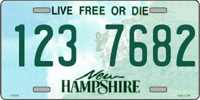 NH license plate 1237682