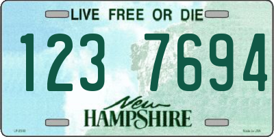 NH license plate 1237694