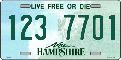 NH license plate 1237701