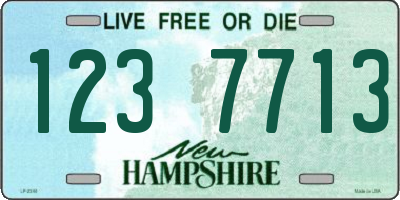 NH license plate 1237713
