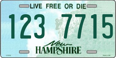 NH license plate 1237715