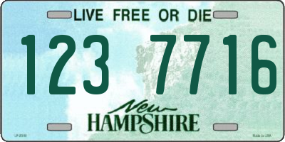NH license plate 1237716