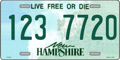 NH license plate 1237720