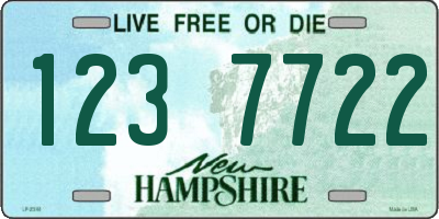 NH license plate 1237722