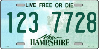 NH license plate 1237728