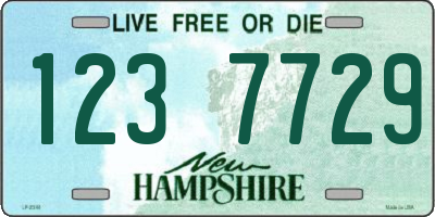 NH license plate 1237729