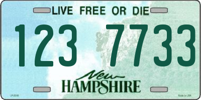 NH license plate 1237733