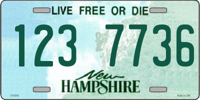 NH license plate 1237736