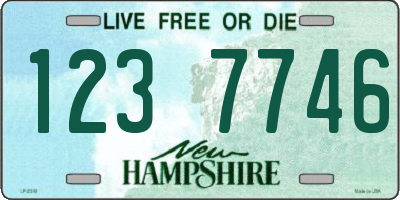 NH license plate 1237746