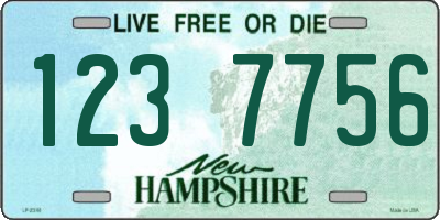 NH license plate 1237756