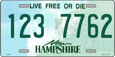 NH license plate 1237762