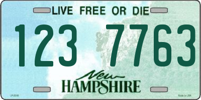 NH license plate 1237763