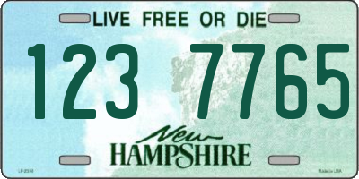 NH license plate 1237765