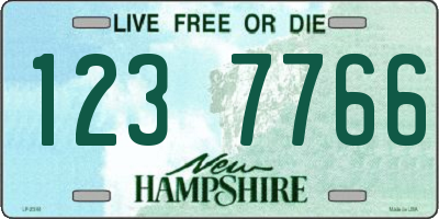 NH license plate 1237766