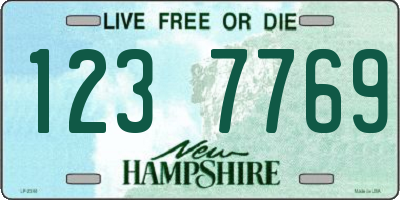 NH license plate 1237769