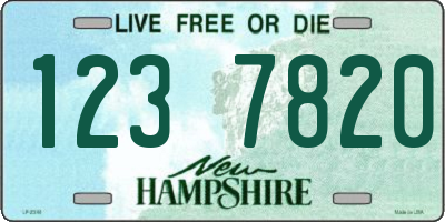 NH license plate 1237820