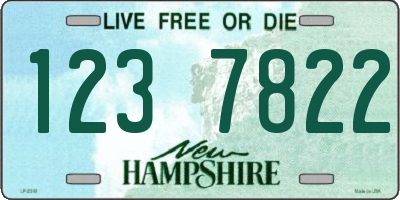 NH license plate 1237822