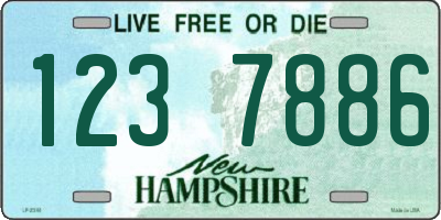 NH license plate 1237886