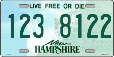 NH license plate 1238122