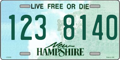 NH license plate 1238140