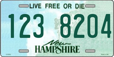 NH license plate 1238204
